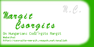 margit csorgits business card